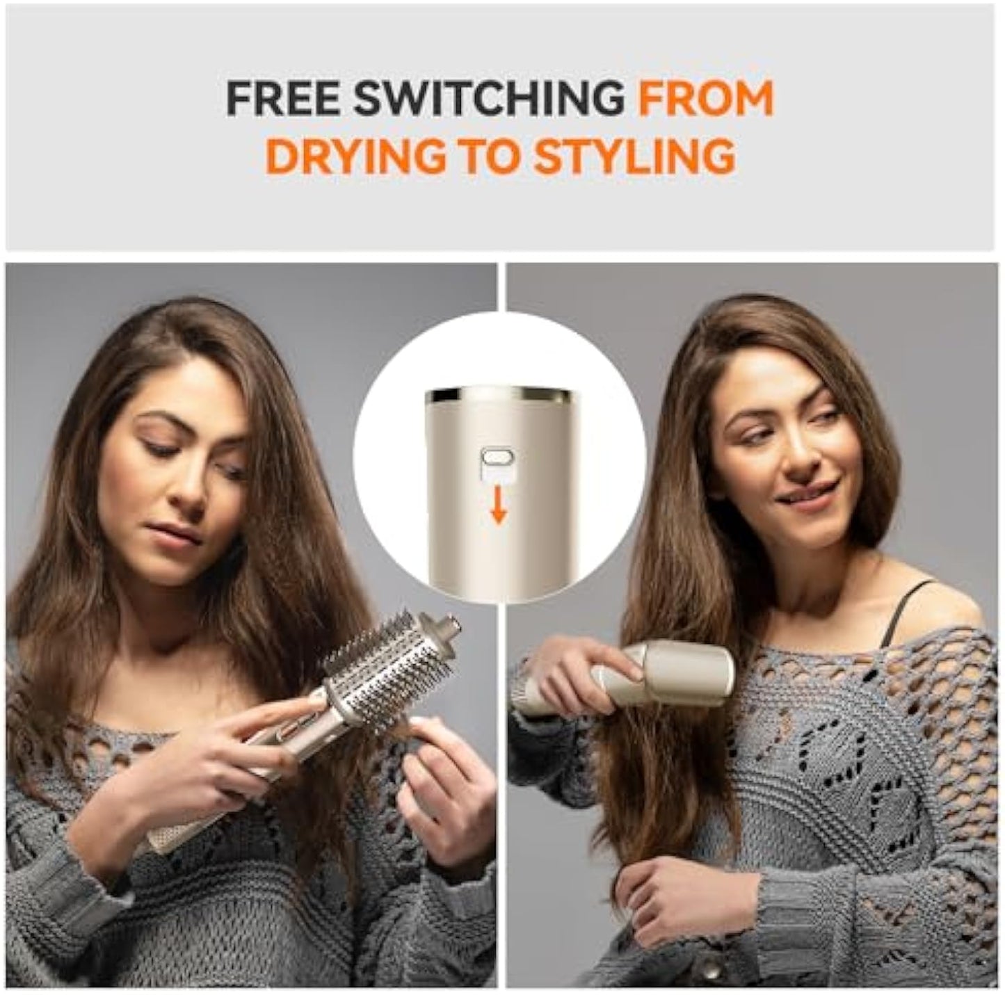 Hair Dryer Brush, Detachable 4 in 1 Air Styling & Drying System, Professional Hot Air Brush Set